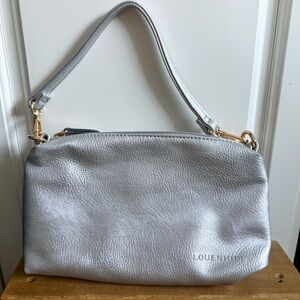 Louenhide Silver Mini Bag Clutch Vegan Leather Metallic